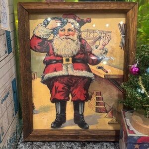 Vintage-Style Framed Art Print with oak  Frame